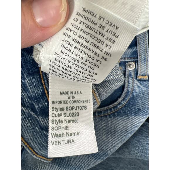 New SLVRLAKE 32 Sophie Straight Leg Jean Ventura Distressed Ripped Denim Capsule - Picture 8 of 10